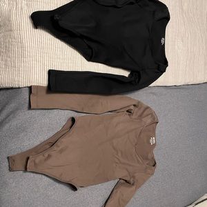 set of two compression body suits